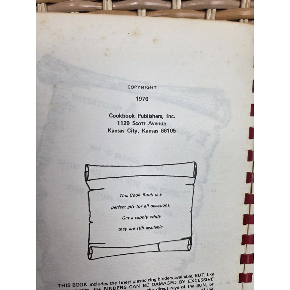 John Calvin Presbyterian Church Salisbury North Carolina Cookbook 1976‎